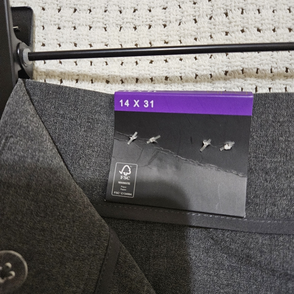 NWT Dalia Sz 14x31 Classic Gray Wide Leg Dress Pants - Picture 3 of 7